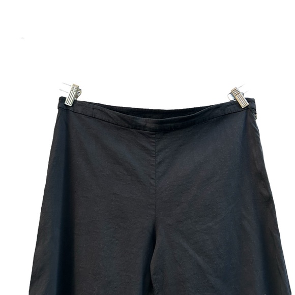 Eileen Fisher Black Pants Size 14 - Organic Linen Blend - Straight Leg, Size Zip - Picture 4 of 15